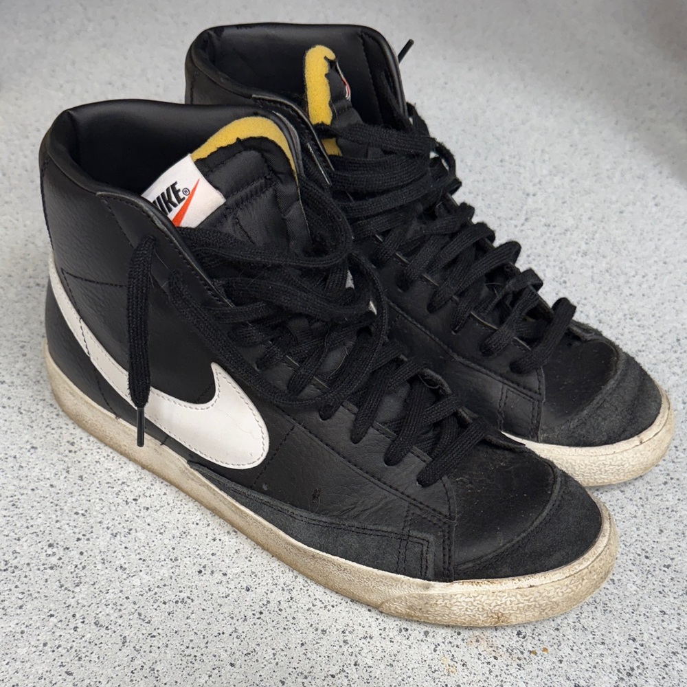Nike Black and White High-Top Sneakers